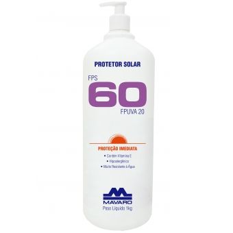 Protetor Solar FPS 60 Mavaro Bombona 1L