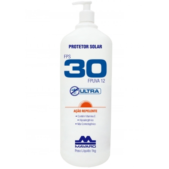 Protetor Solar FPS 30 com Repelente Mavaro Bombona 1L