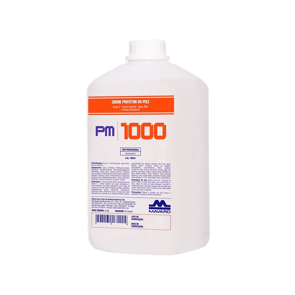 Creme Protetor PM 1000 Mavaro Refil 2.8L Grupo 3