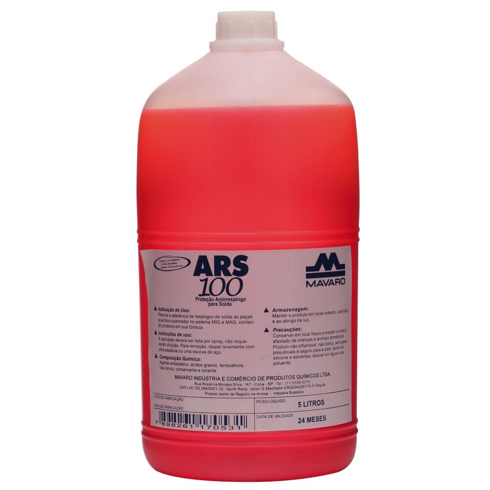ARS 100 Líquido Anti Respingo para Solda Mavaro 5L