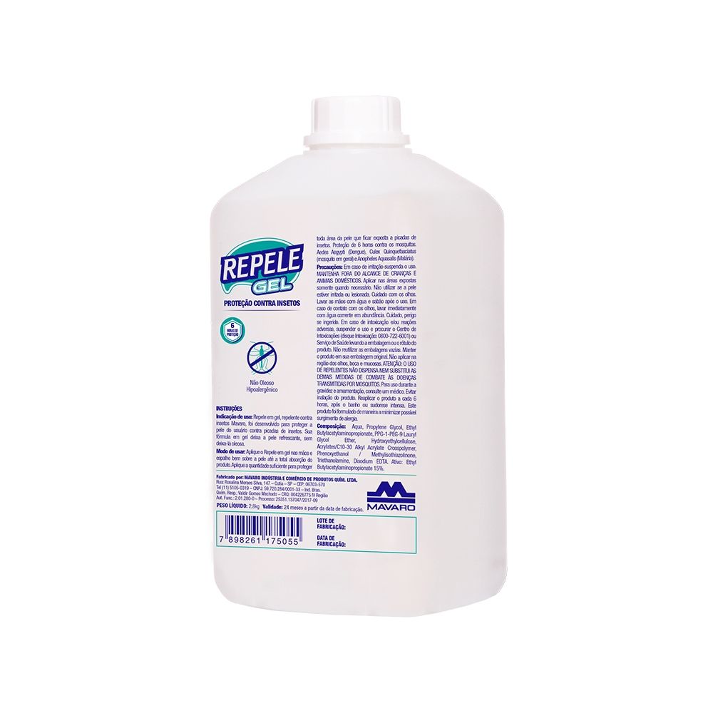 Repelente Repele Gel Dosador Mavaro Refil 2.8L