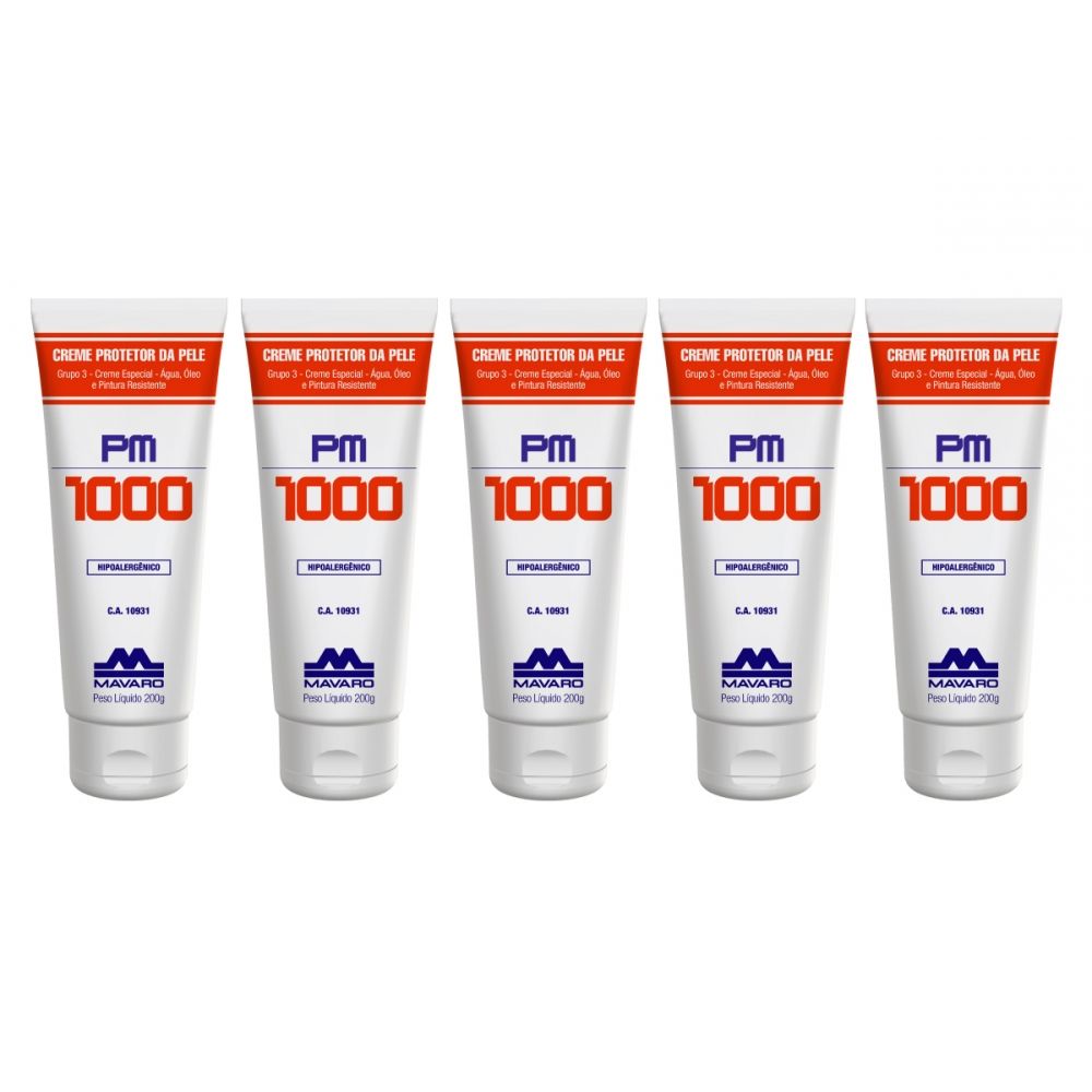 KIT 05 - Creme Protetor PM 1000 Mavaro Bisnaga 200g Grupo 3