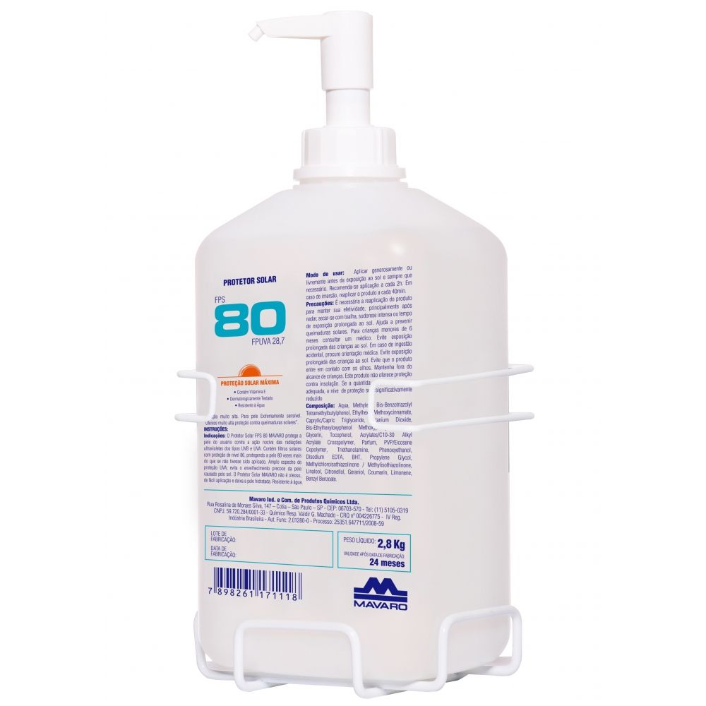 Protetor Solar FPS 80 Completo Mavaro Dosador 2.8L